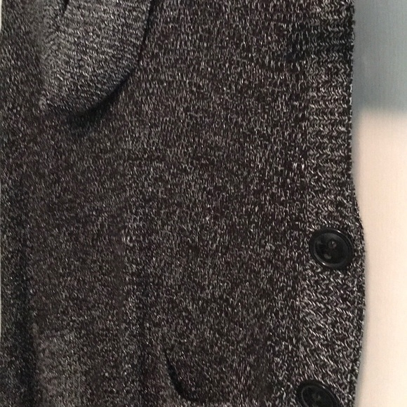 EUC Black heathered cow neck poncho L - All clothing items $10 or 2 for $15 - Picture 4 of 6